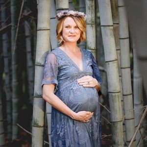 Pink Blush Maternity Photo Shoot Dress